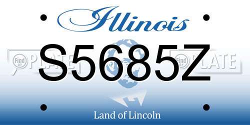 S5685Z Illinois License Plate