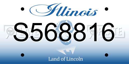 S568816 Illinois License Plate