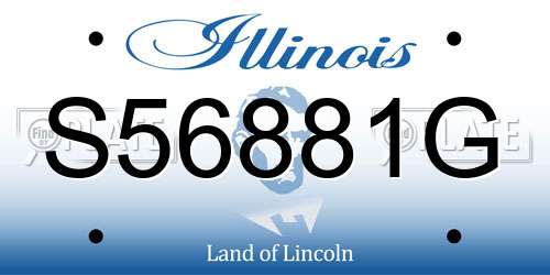 S56881G Illinois License Plate