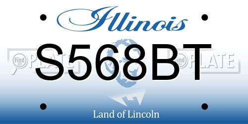 S568BT Illinois License Plate
