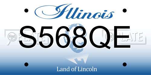 S568QE Illinois License Plate