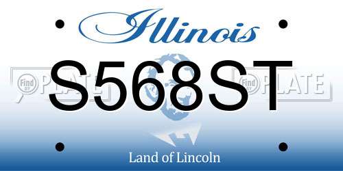 S568ST Illinois License Plate