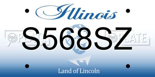 S568SZ Illinois License Plate