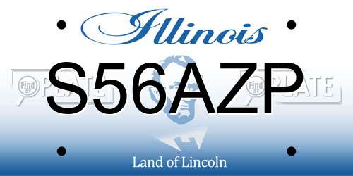 S56AZP Illinois License Plate