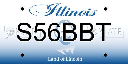 S56BBT Illinois License Plate