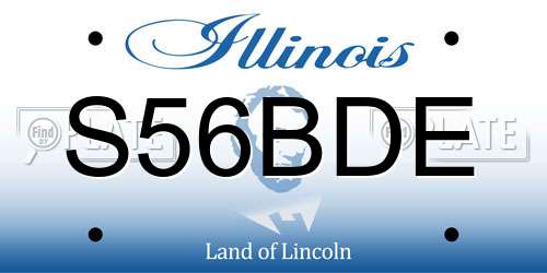 S56BDE Illinois License Plate