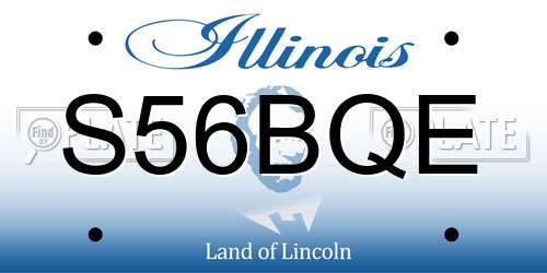S56BQE Illinois License Plate