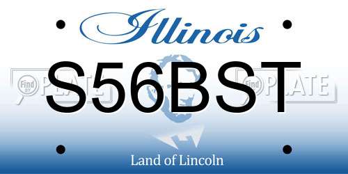 S56BST Illinois License Plate