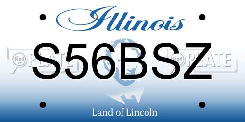 S56BSZ Illinois License Plate