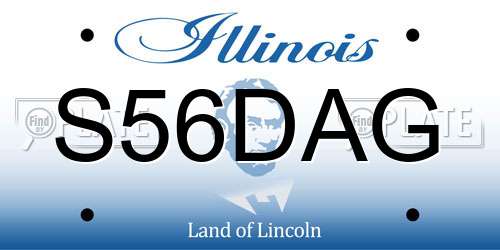 S56DAG Illinois License Plate