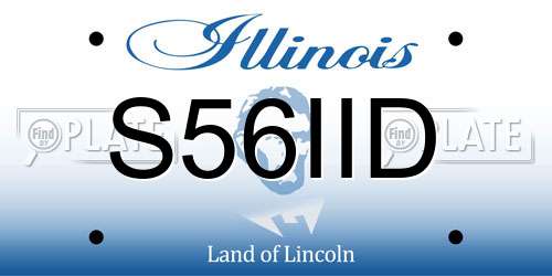 S56IID Illinois License Plate