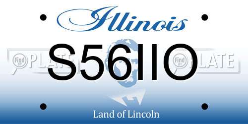 S56IIO Illinois License Plate
