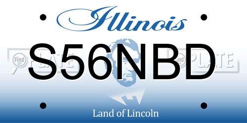S56NBD Illinois License Plate