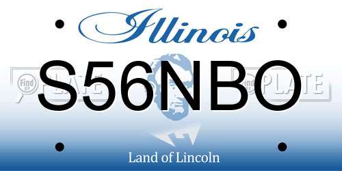 S56NBO Illinois License Plate