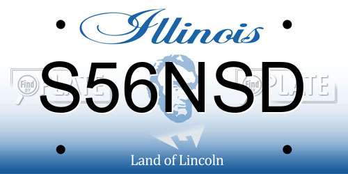 S56NSD Illinois License Plate