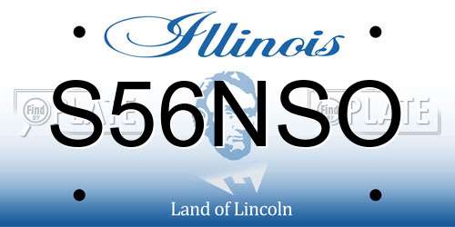 S56NSO Illinois License Plate