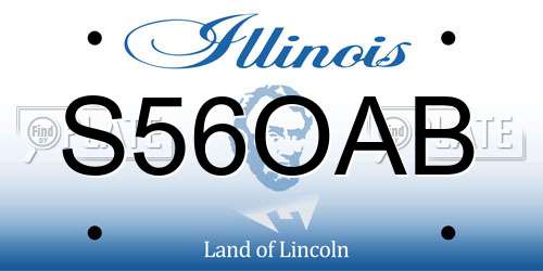 S56OAB Illinois License Plate