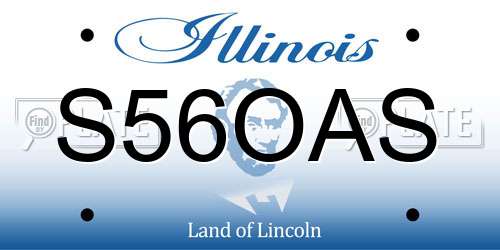 S56OAS Illinois License Plate