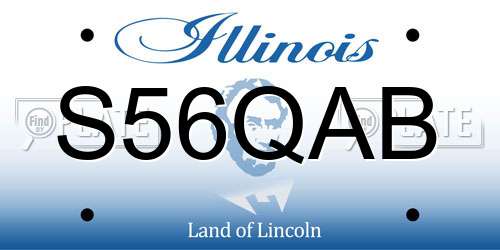 S56QAB Illinois License Plate
