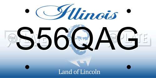 S56QAG Illinois License Plate