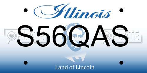 S56QAS Illinois License Plate