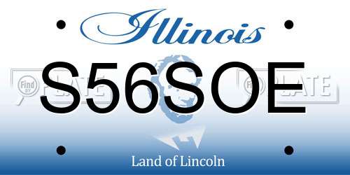 S56SOE Illinois License Plate
