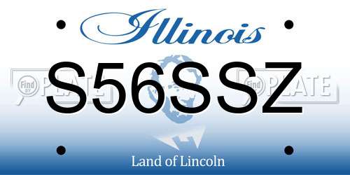 S56SSZ Illinois License Plate