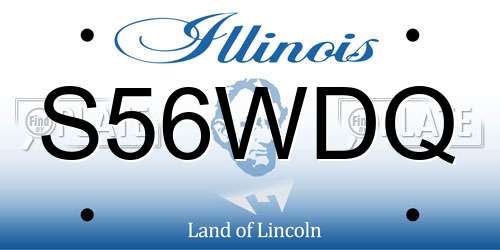 S56WDQ Illinois License Plate