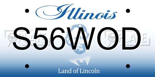 S56WOD Illinois License Plate