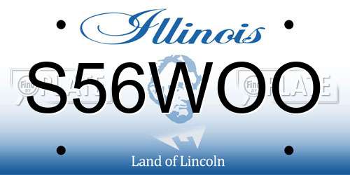 S56WOO Illinois License Plate