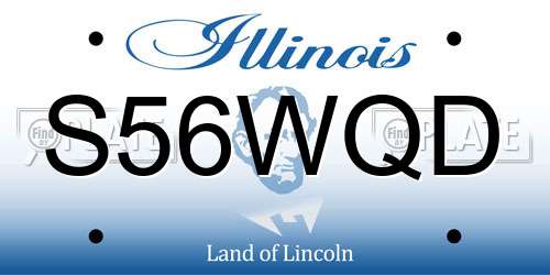 S56WQD Illinois License Plate