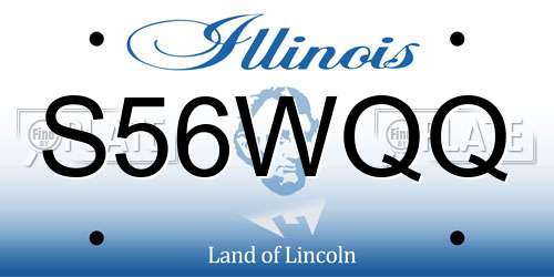 S56WQQ Illinois License Plate