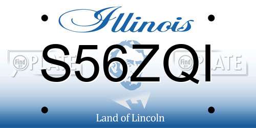 S56ZQI Illinois License Plate