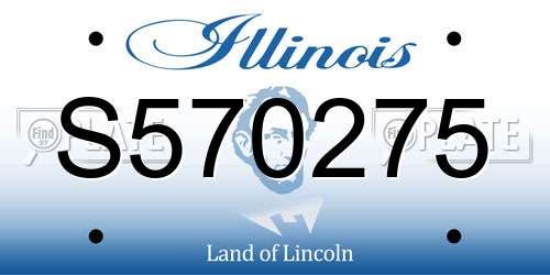 S570275 Illinois License Plate