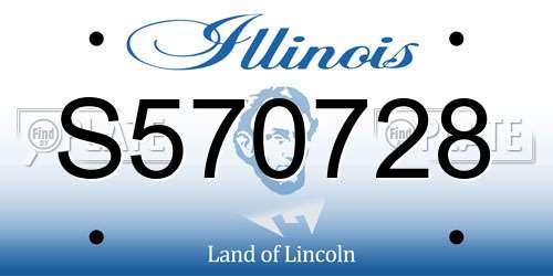 S570728 Illinois License Plate