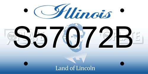 S57072B Illinois License Plate