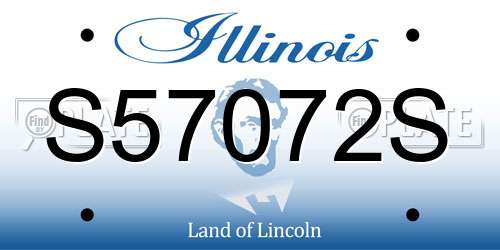 S57072S Illinois License Plate