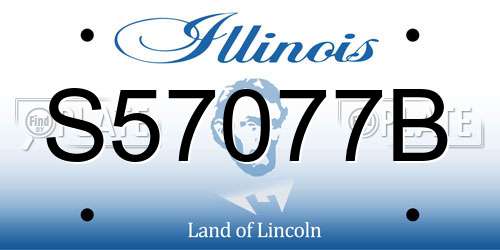 S57077B Illinois License Plate