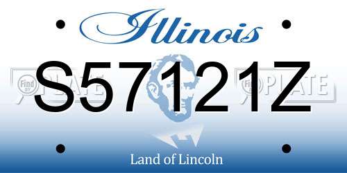 S57121Z Illinois License Plate