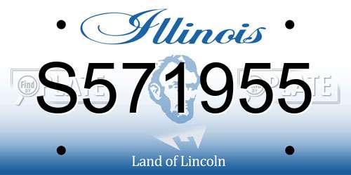 S571955 Illinois License Plate
