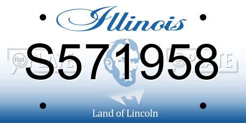 S571958 Illinois License Plate