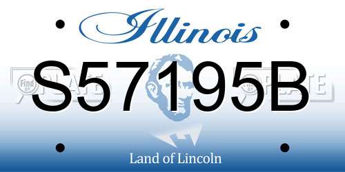 S57195B Illinois License Plate