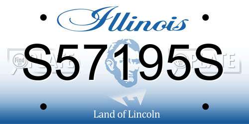 S57195S Illinois License Plate
