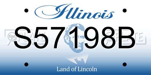 S57198B Illinois License Plate