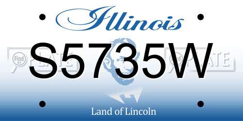 S5735W Illinois License Plate