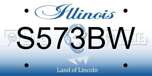 S573BW Illinois License Plate