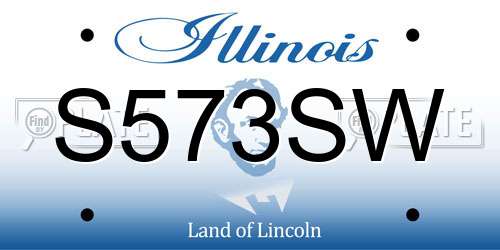 S573SW Illinois License Plate