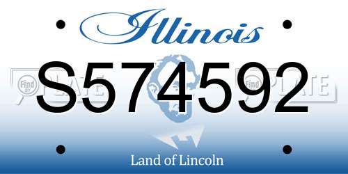 S574592 Illinois License Plate