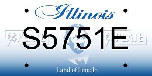 S5751E Illinois License Plate