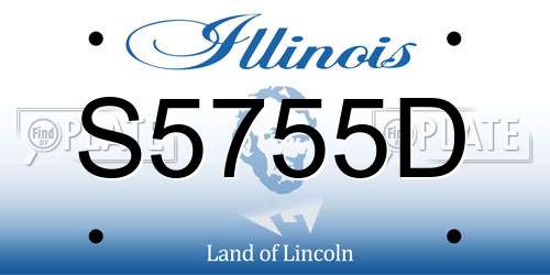 S5755D Illinois License Plate